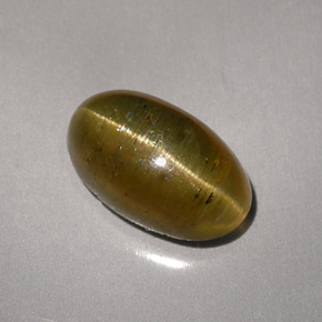 Apatite occhio di gatto Giallo verde naturale da 4.05 ct, Taglio ovale, Traslucido