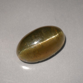 Apatite occhio di gatto Giallo verde naturale da 4.05 ct, Taglio ovale, Traslucido