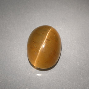 Cat's eye apatite naturale giallo da 3,94 ct, trasparente, trasparente/traslucido