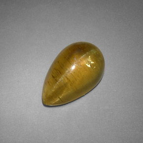 Cat's eye apatite naturale giallo da 4,09 ct, trasparente, trasparente/traslucido