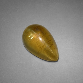 Cat's eye apatite naturale giallo da 4,09 ct, trasparente, trasparente/traslucido