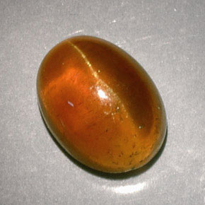 Apatite occhio di gatto Arancione naturale da 3.04 ct, Taglio ovale, Traslucido
