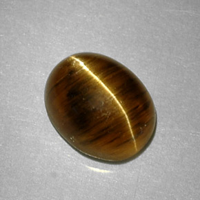 Cat's eye apatite naturale giallo da 2,64 ct, taglio ovale, traslucido