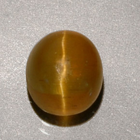 Cat's eye apatite naturale giallo da 1,90 ct, taglio ovale, traslucido