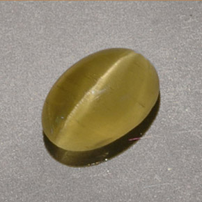 Cat's eye apatite naturale giallo da 1,40 ct, taglio ovale, traslucido
