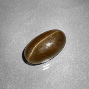 Cat's eye apatite naturale giallo da 3,58 ct, taglio ovale, traslucido