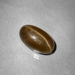 Cat's eye apatite naturale giallo da 3,58 ct, taglio ovale, traslucido