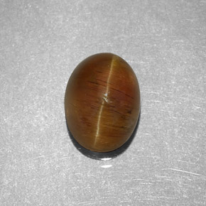 Apatite occhio di gatto Miele naturale da 2.32 ct, Taglio ovale, Traslucido