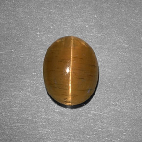 Cat's eye apatite naturale giallo da 2,05 ct, taglio ovale, traslucido