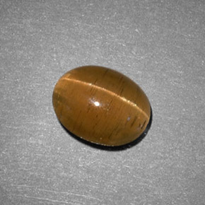 Cat's eye apatite naturale giallo da 2,05 ct, taglio ovale, traslucido