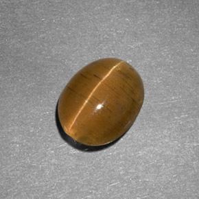 Cat's eye apatite naturale giallo da 2,05 ct, taglio ovale, traslucido