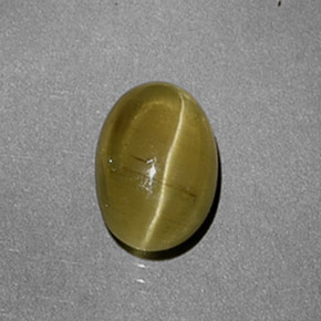Apatite occhio di gatto Oro verdastro naturale da 1.96 ct, Taglio ovale, Traslucido