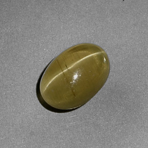 Apatite occhio di gatto Oro verdastro naturale da 1.96 ct, Taglio ovale, Traslucido