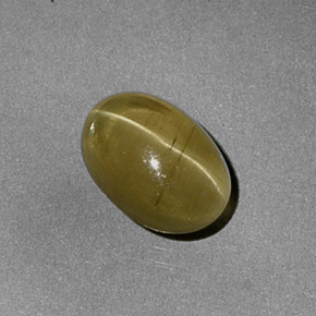 Apatite occhio di gatto Oro verdastro naturale da 1.96 ct, Taglio ovale, Traslucido