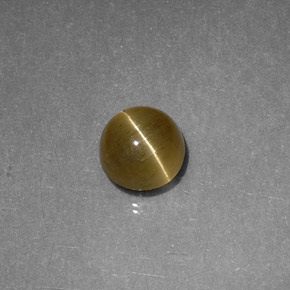 Apatite occhio di gatto Oro verdastro naturale da 1.12 ct, Trasparente, Trasparente/Traslucido