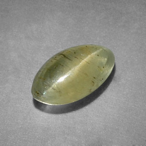 Apatite occhio di gatto giallo verde naturale da 1,26 ct, taglio marquise, traslucido