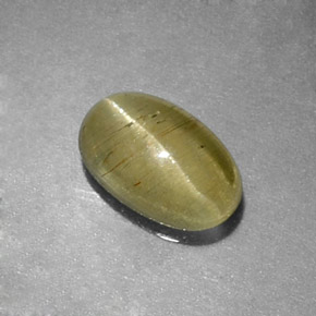 Cat's eye apatite naturale verde da 0,96 ct, trasparente, trasparente/traslucido