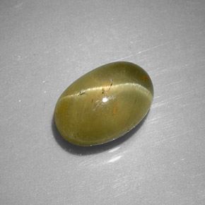 Apatite occhio di gatto Giallo verde naturale da 2.06 ct, Trasparente, Trasparente/Traslucido