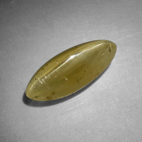 Apatite occhio di gatto Giallo verde naturale da 3.69 ct, Taglio marquise, Traslucido