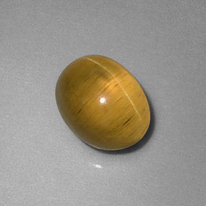 Apatite occhio di gatto Verde dorato naturale da 1.77 ct, Trasparente, Trasparente/Traslucido