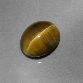 Cat's eye apatite naturale verde da 1,87 ct, trasparente, trasparente/traslucido