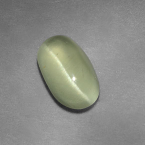 Cat's eye apatite naturale verde da 1,64 ct, trasparente, trasparente/traslucido
