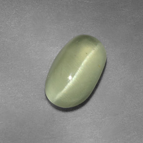 Cat's eye apatite naturale verde da 1,64 ct, trasparente, trasparente/traslucido