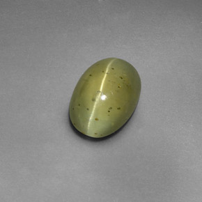 Apatite occhio di gatto Verde dorato naturale da 2.58 ct, Trasparente, Trasparente/Traslucido