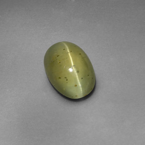 Apatite occhio di gatto Verde dorato naturale da 2.58 ct, Trasparente, Trasparente/Traslucido