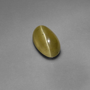 Apatite occhio di gatto Verde dorato naturale da 1.94 ct, Trasparente, Trasparente/Traslucido