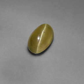 Apatite occhio di gatto Verde dorato naturale da 1.94 ct, Trasparente, Trasparente/Traslucido