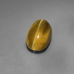 Apatite occhio di gatto verde dorato naturale da 4,12 ct, trasparente, trasparente/traslucido