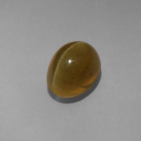 Apatite occhio di gatto Verde dorato naturale da 3.56 ct, Trasparente, Trasparente/Traslucido