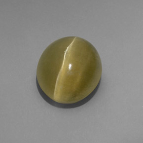 Cat's eye apatite naturale verde da 4,80 ct, trasparente, trasparente/traslucido