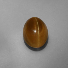 Apatite occhio di gatto Oro verdastro naturale da 7.75 ct, Trasparente, Trasparente/Traslucido