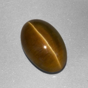 Cat's eye apatite naturale giallo da 3,86 ct, trasparente, trasparente/traslucido