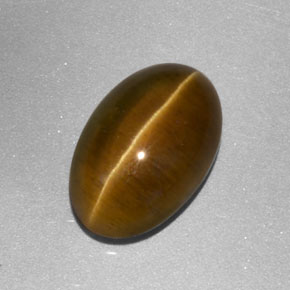 Cat's eye apatite naturale giallo da 3,86 ct, trasparente, trasparente/traslucido