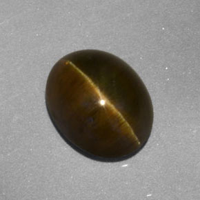 Apatite occhio di gatto naturale giallo da 3,34 ct, trasparente, trasparente/traslucido