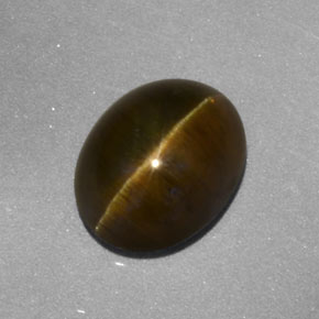 Apatite occhio di gatto naturale giallo da 3,34 ct, trasparente, trasparente/traslucido