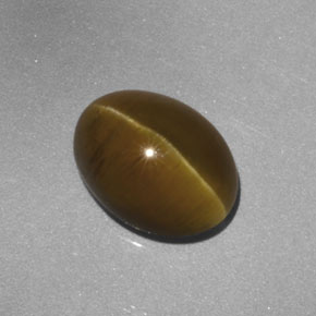 Cat's eye apatite naturale giallo da 3,52 ct, trasparente, trasparente/traslucido