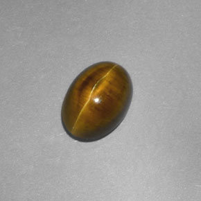 Apatite occhio di gatto Oro verdastro naturale da 2.23 ct, Trasparente, Trasparente/Traslucido