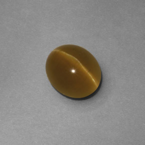 Apatite occhio di gatto Oro verdastro naturale da 2.19 ct, Trasparente, Trasparente/Traslucido