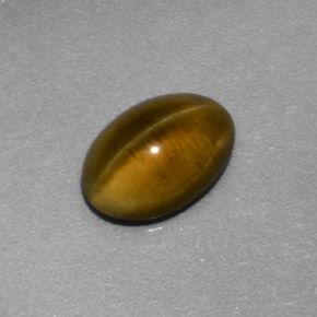 Apatite occhio di gatto Oro verdastro naturale da 1.26 ct, Trasparente, Trasparente/Traslucido