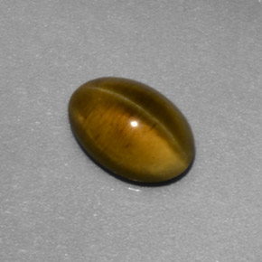 Apatite occhio di gatto Oro verdastro naturale da 1.26 ct, Trasparente, Trasparente/Traslucido