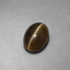 Apatite occhio di gatto Verde dorato naturale da 3.29 ct, Taglio ovale, Traslucido