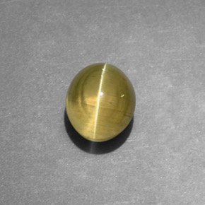 Apatite occhio di gatto Verde dorato naturale da 1.82 ct, Trasparente, Trasparente/Traslucido