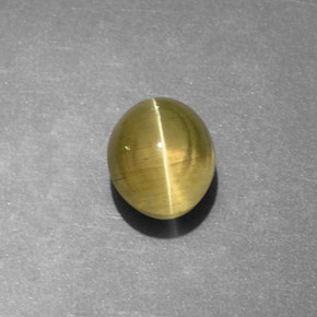 Apatite occhio di gatto Verde dorato naturale da 1.82 ct, Trasparente, Trasparente/Traslucido