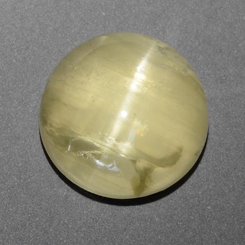 Apatite occhio di gatto Verde dorato naturale da 18.11 ct, Taglio rotondo, Traslucido
