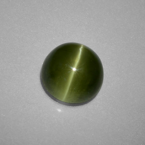 Apatite occhio di gatto Giallo verde naturale da 2.71 ct, Taglio rotondo, Traslucido