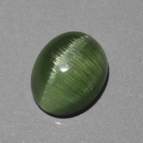 Apatite occhio di gatto Verde naturale da 4.66 ct, Taglio ovale, Traslucido